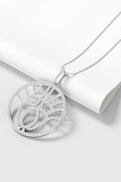 NATORI Buy Kamon 14k Open Diamond Pendant Necklace in 14K White Gold Online