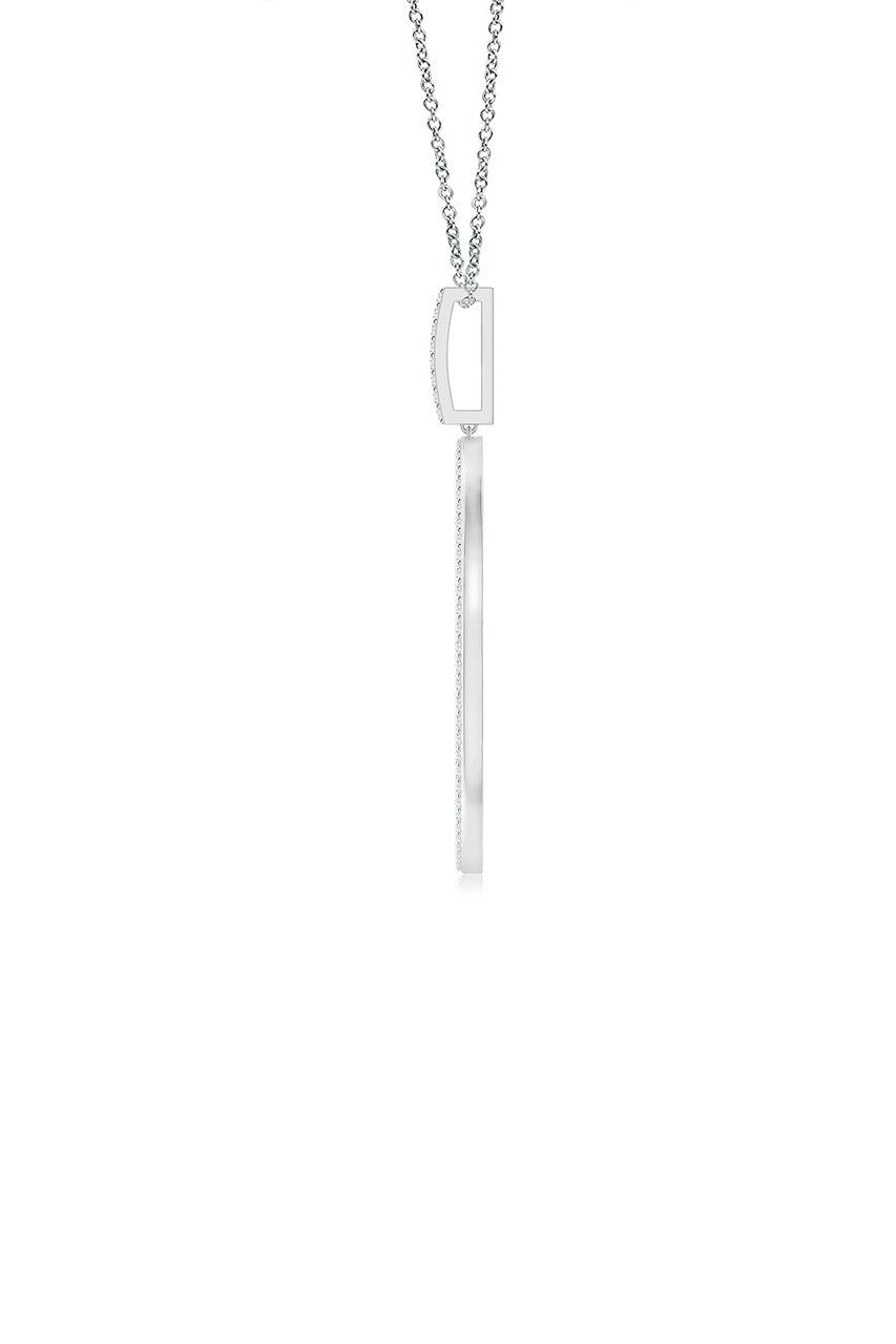NATORI Buy Kamon 14k Open Diamond Pendant Necklace in 14K White Gold Online