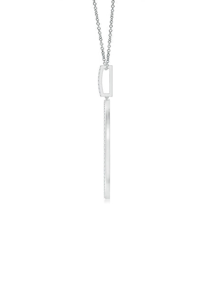NATORI Buy Kamon 14k Open Diamond Pendant Necklace in 14K White Gold Online