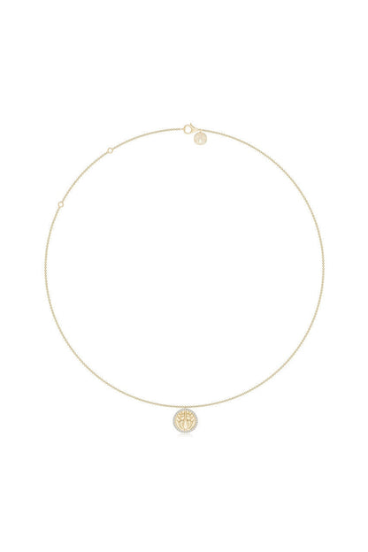 NATORI Buy Kamon 14k Diamond Border Pendant Necklace in 14K Yellow Gold Online