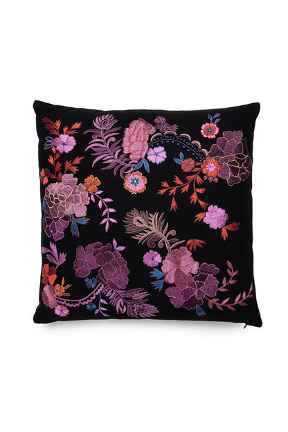 NATORI Buy Mayon Bohemian Floral Embroidery Pillow Case in Black/Multi Online