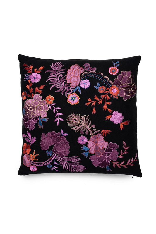 NATORI Buy Mayon Bohemian Floral Embroidery Pillow Case in Black/Multi Online