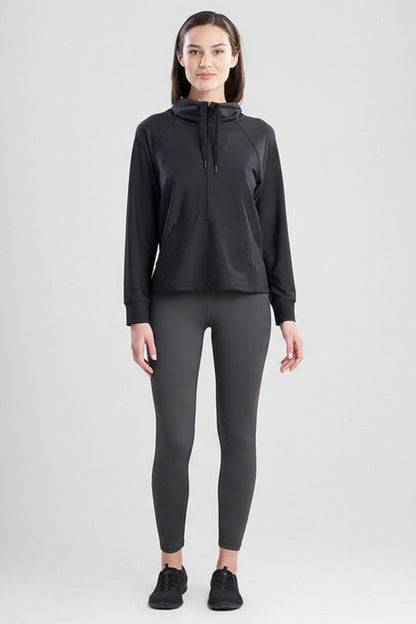 NATORI Buy Solstice Zip Pop Over Top in Black Online