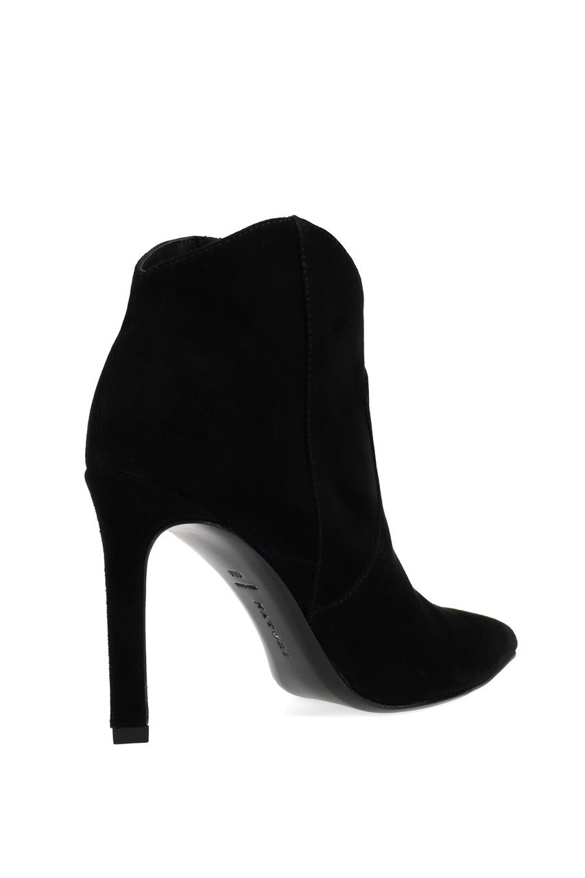 NATORI Buy Leiko Suede Heel Bootie in Black Online