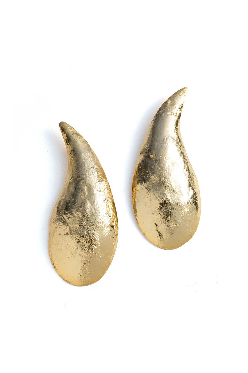 NATORI Buy Gold Plated Brass Teardrop Earrings in Gold Online
