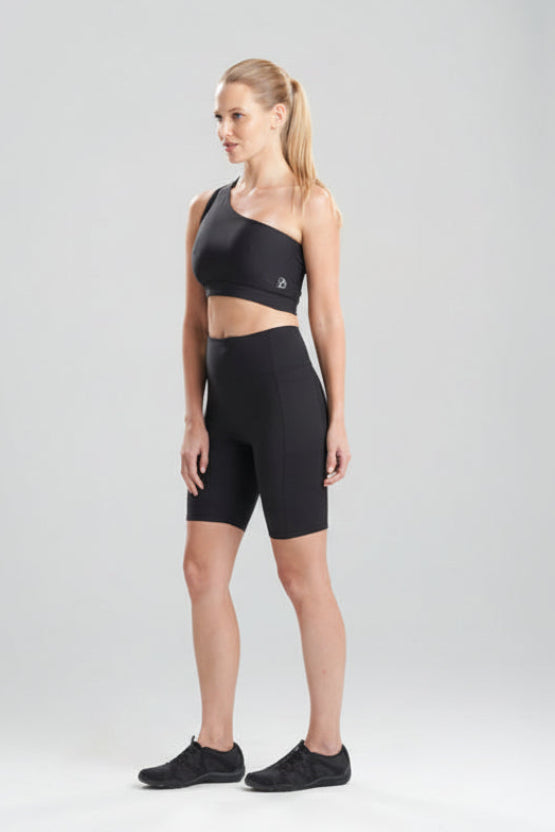 NATORI Buy Solstice One Shoulder Crop Top in Black Online