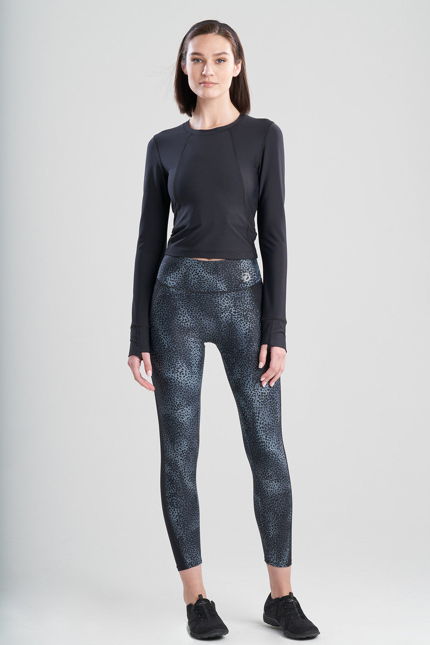 NATORI Buy Solstice Long Sleeve Crop Top in Black Online