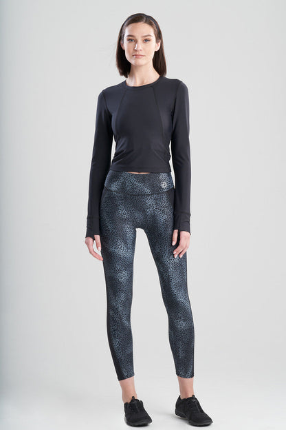NATORI Buy Solstice Long Sleeve Crop Top in Black Online