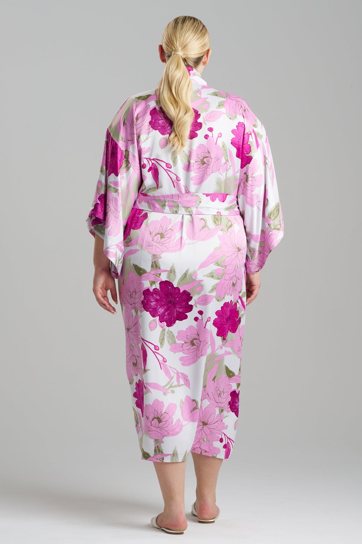 NATORI Buy Peony Blossom Kimono Robe in Pink Multi Online