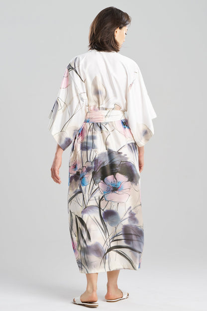 NATORI Hiyaku Printed Charmeuse Robe