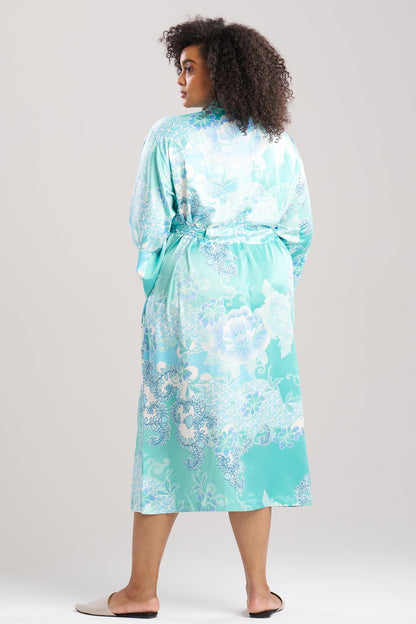 NATORI Flourish Printed Satin Robe