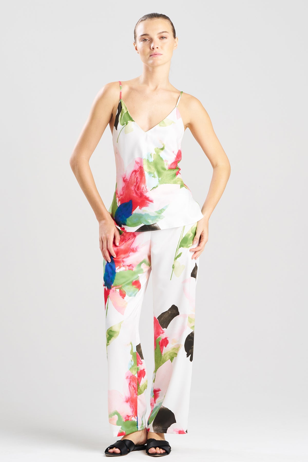 NATORI Calypso Printed Charmeuse Cami PJ