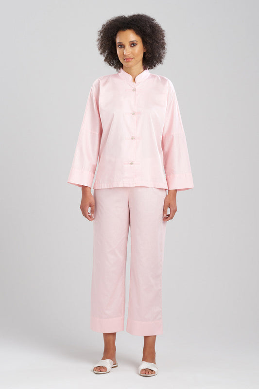 NATORI Buy Cotton Sateen Essentials Mandarin PJ in Blush Pink Online