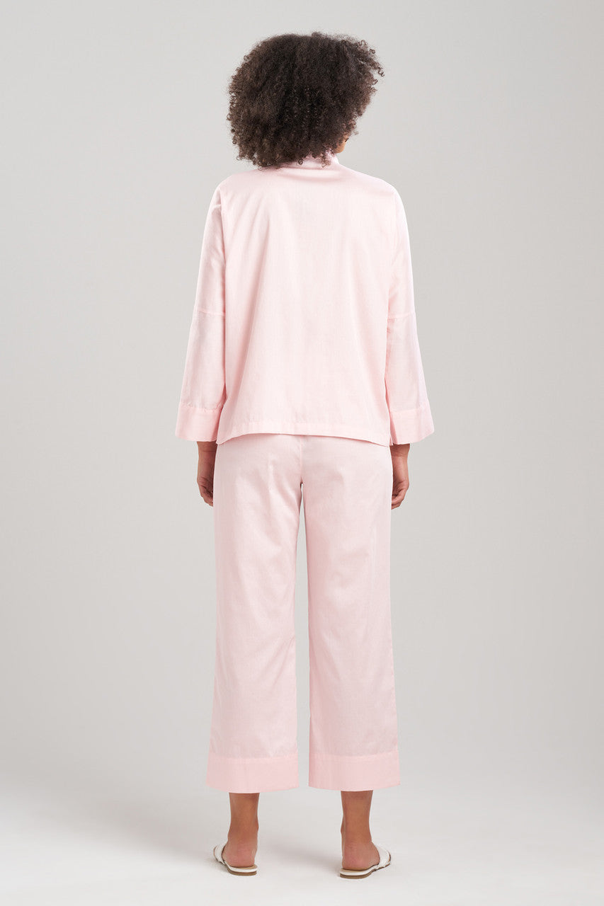 NATORI Buy Cotton Sateen Essentials Mandarin PJ in Blush Pink Online