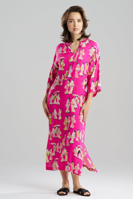 NATORI Geisha Challis Mandarin Caftan