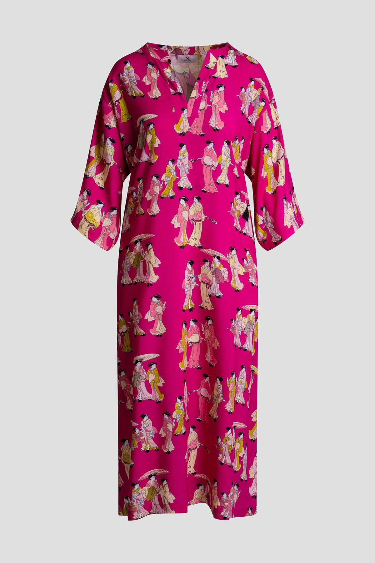 NATORI Geisha Challis Mandarin Caftan