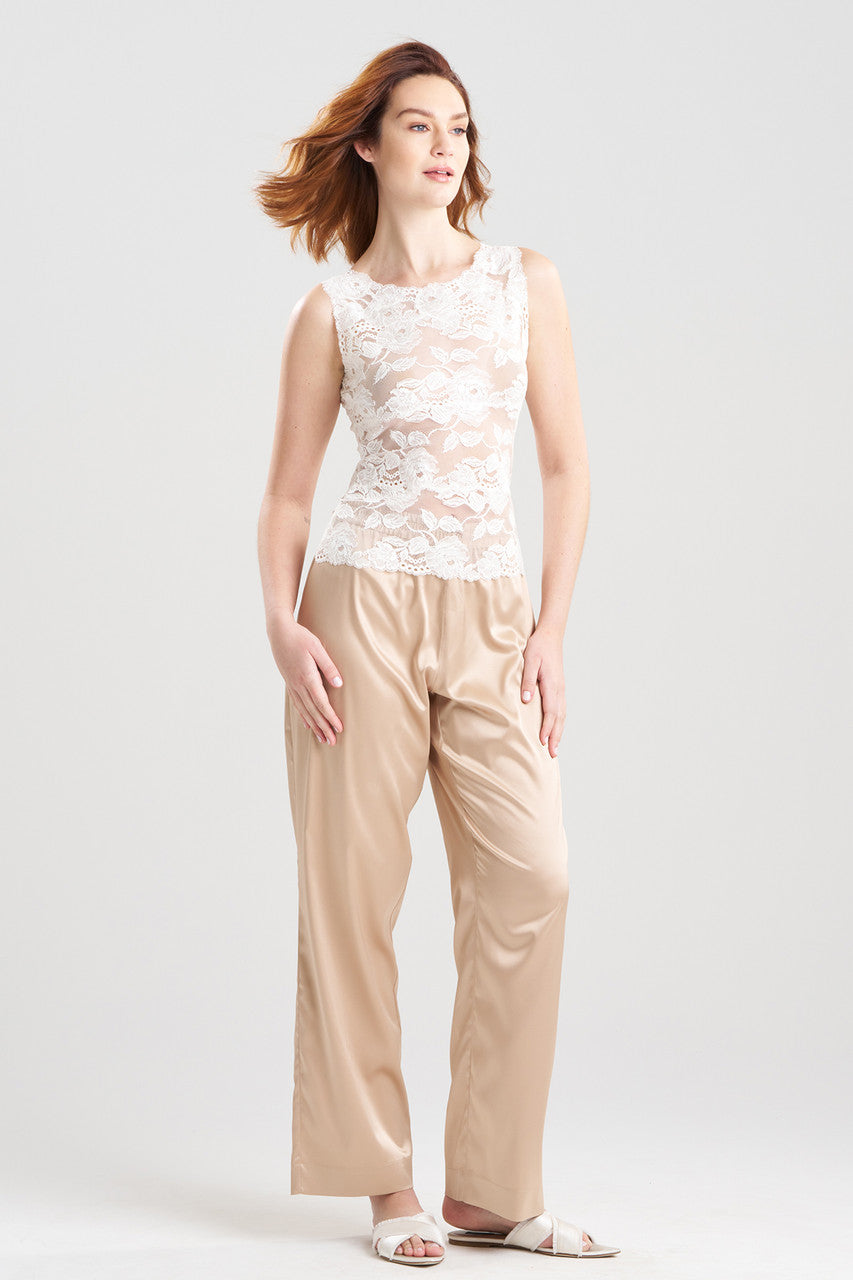NATORI Buy Imagine Allover Lace Tank in Warm White Online