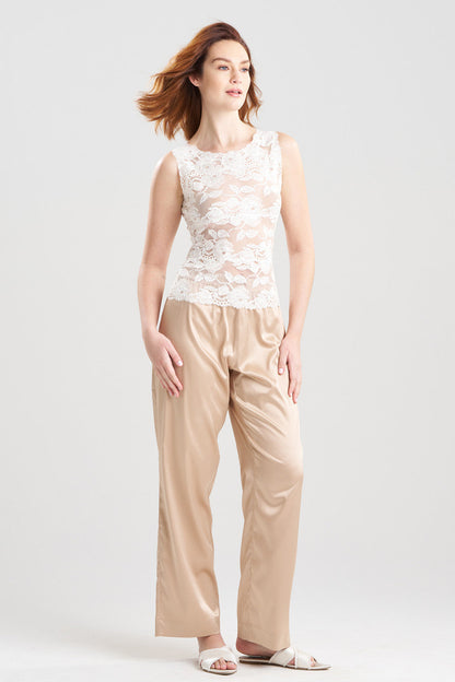 NATORI Buy Imagine Allover Lace Tank in Warm White Online