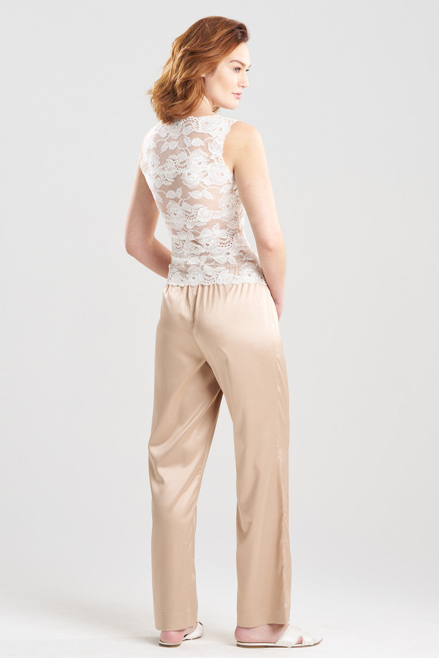 NATORI Buy Imagine Allover Lace Tank in Warm White Online