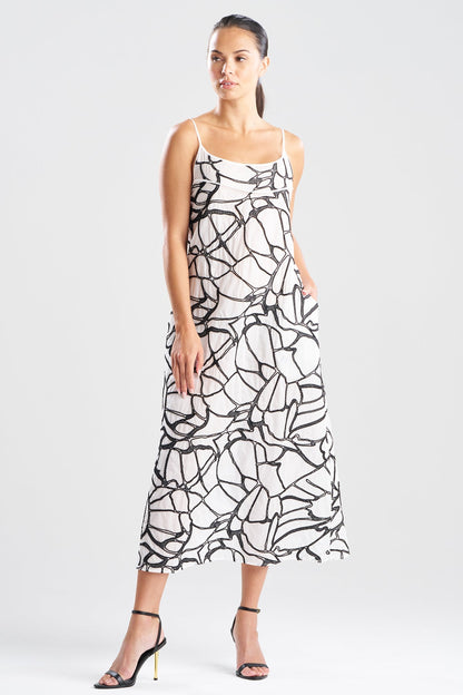 NATORI Butterfly Embroidery Cotton Sundress