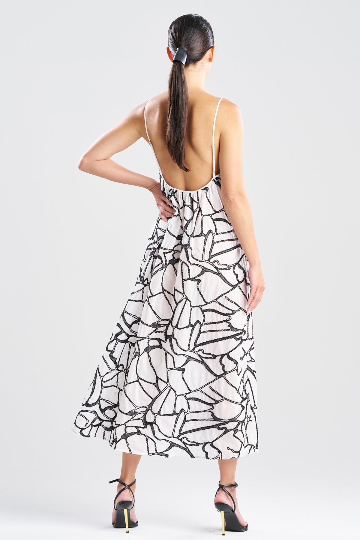 NATORI Butterfly Embroidery Cotton Sundress