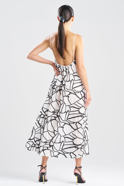 NATORI Butterfly Embroidery Cotton Sundress