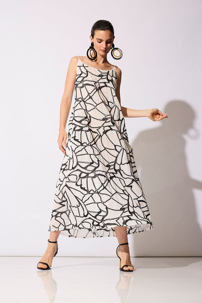 NATORI Butterfly Embroidery Cotton Sundress