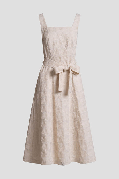 NATORI Spiral Embroidery Square Tank Dress