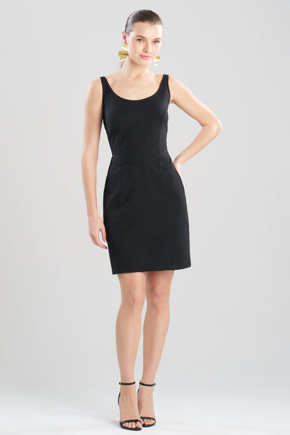 NATORI Stretch Basketweave Cotton Mini Dress