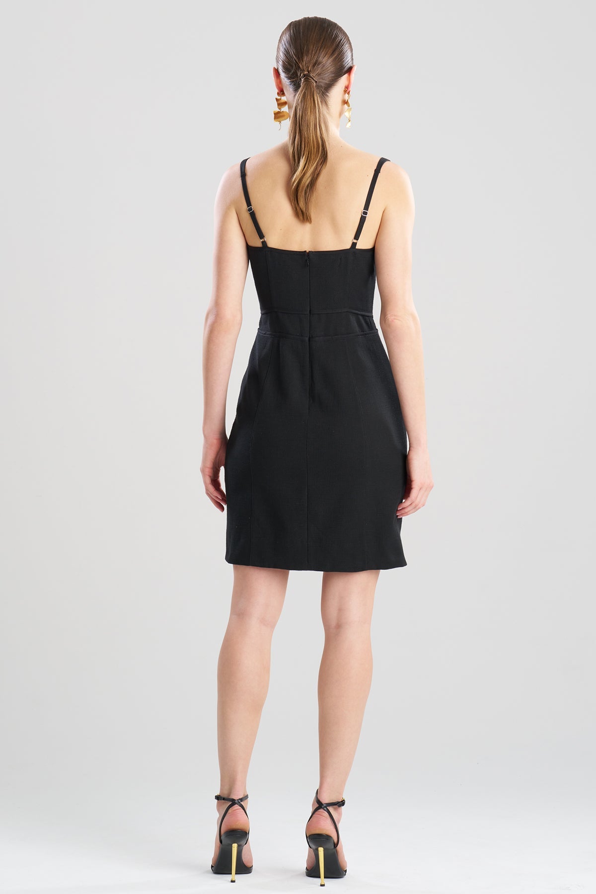 NATORI Stretch Basketweave Cotton Mini Dress