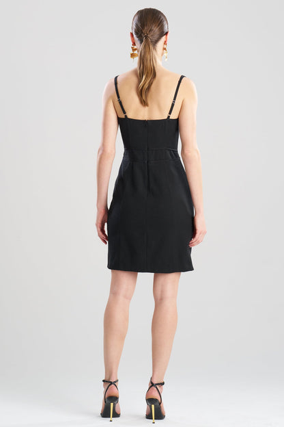NATORI Stretch Basketweave Cotton Mini Dress