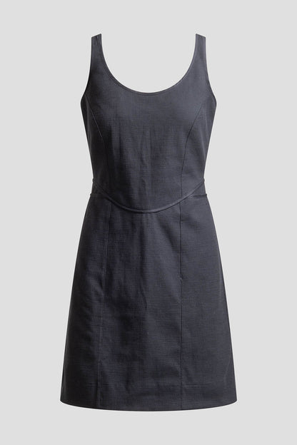 NATORI Stretch Basketweave Cotton Mini Dress