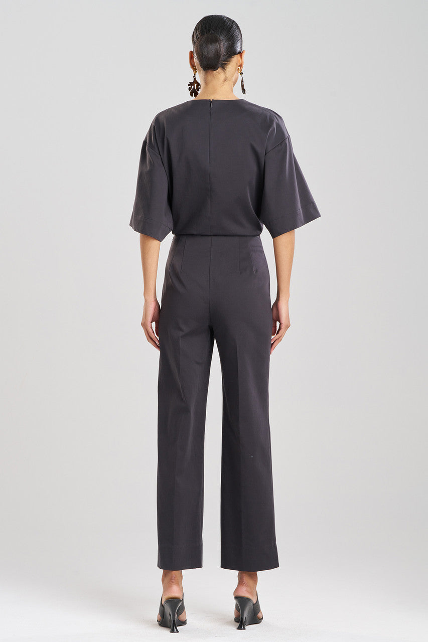 NATORI Buy Cotton Chino Straight Leg Pants in Black Online