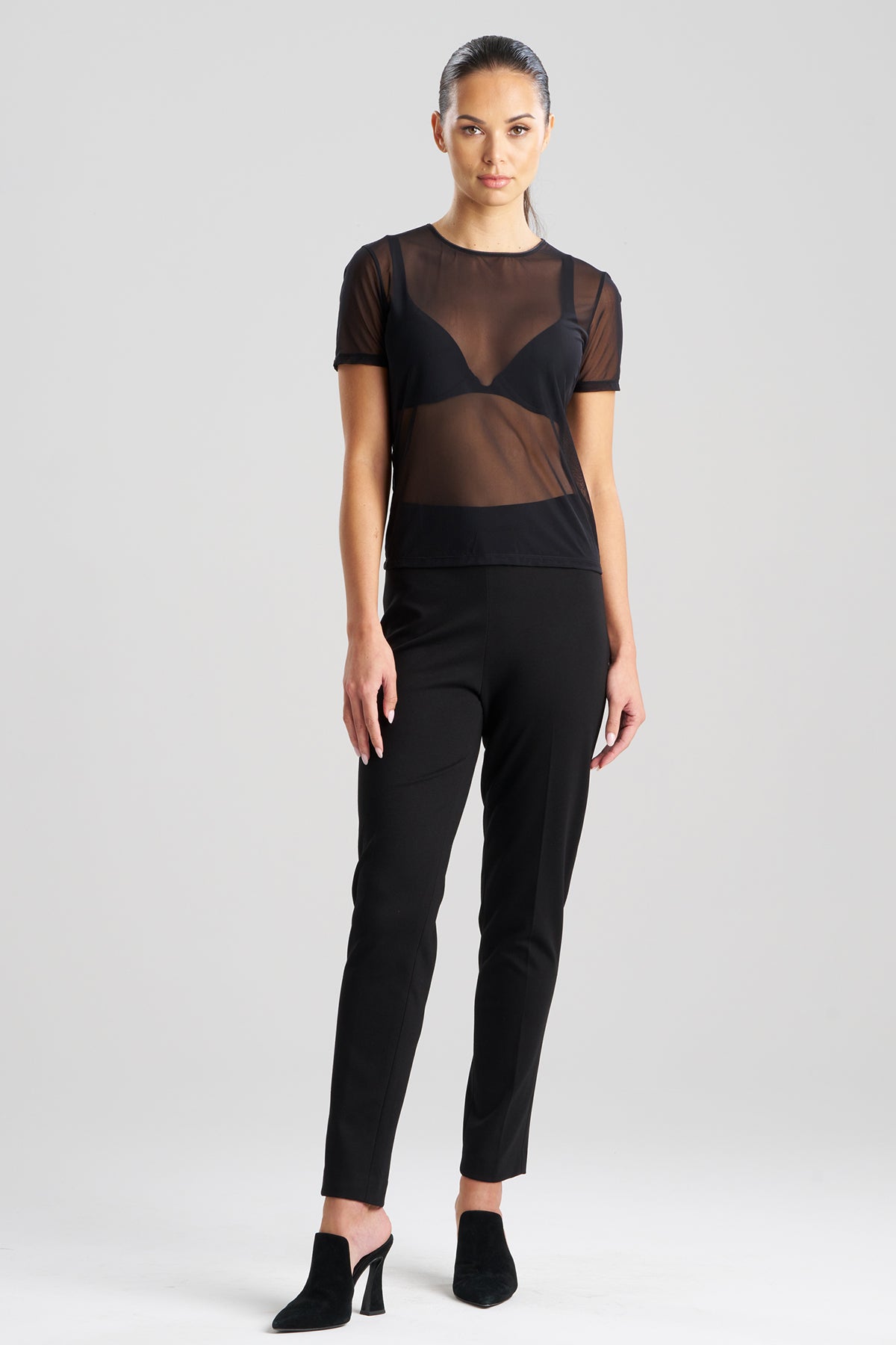 NATORI Seduction Mesh T-Shirt Top