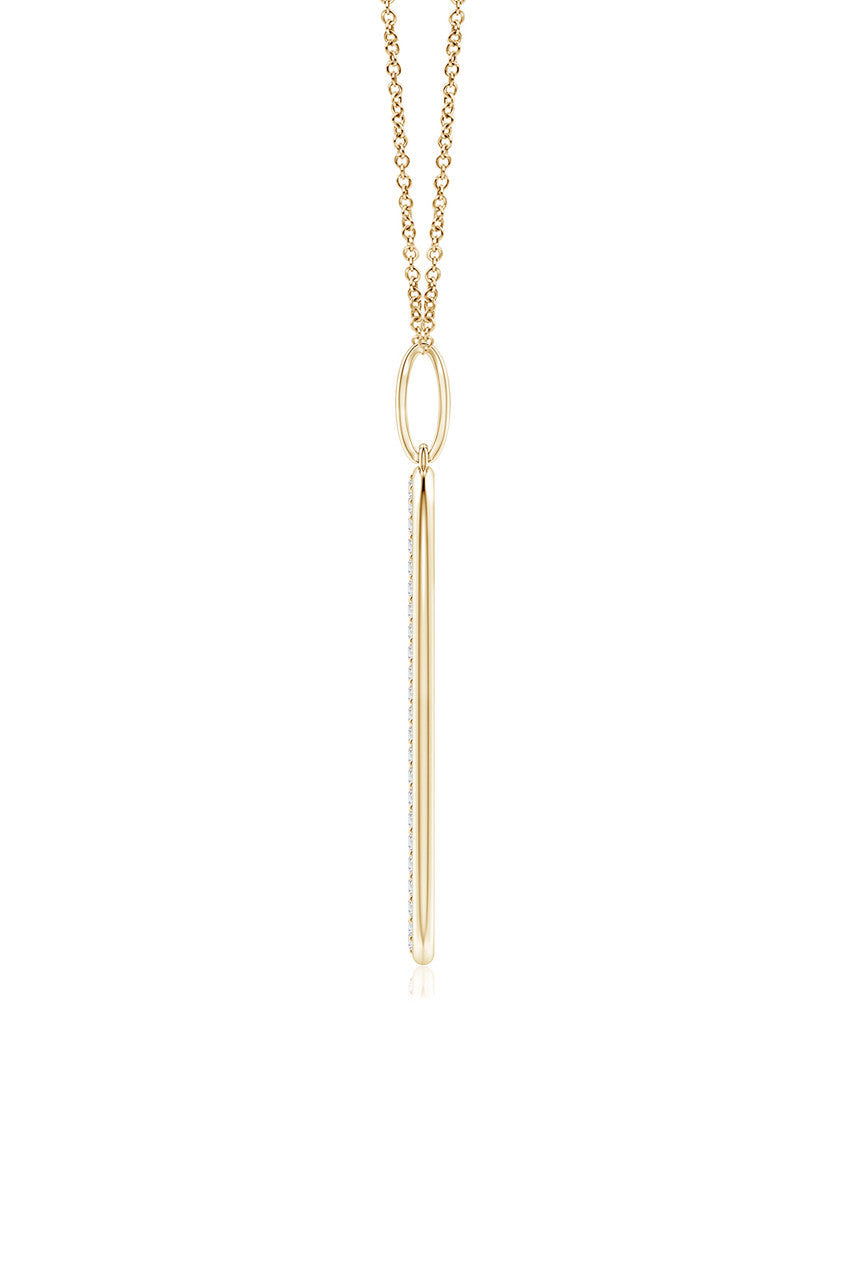 NATORI Buy Shangri-La Elliptical Yin-Yang 14K Gold and Diamond Pendant Necklace in 14K Yellow Gold Online