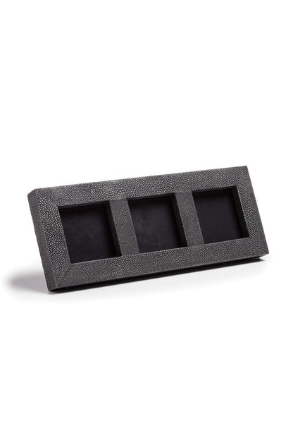 NATORI Buy Shagreen Triple Photo Frame in Black Online