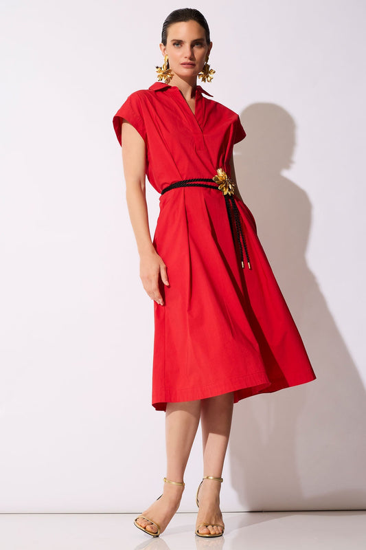 NATORI Tech Cotton Taffeta Shirtdress