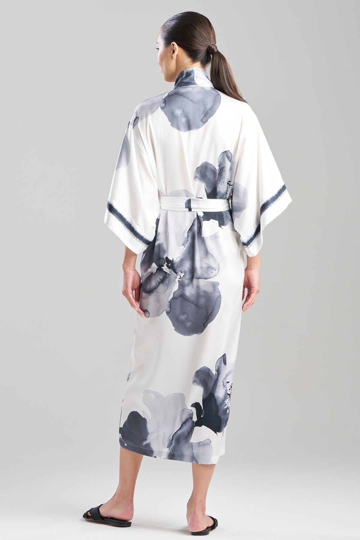 NATORI Aurelia Printed Satin Robe
