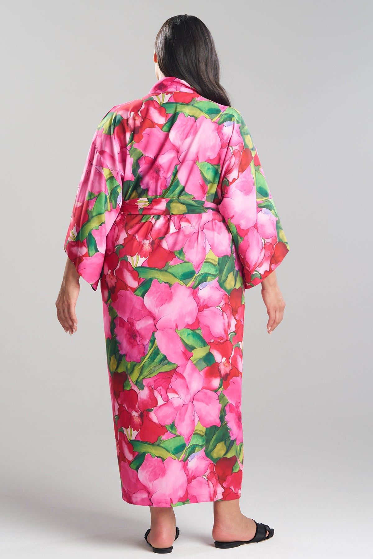 NATORI Isla Printed Satin Robe