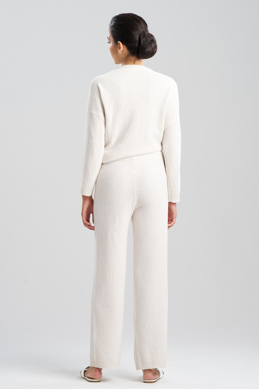 NATORI Buy Aura Heather Chenille Straight Leg Pants in Heather White Opal Online