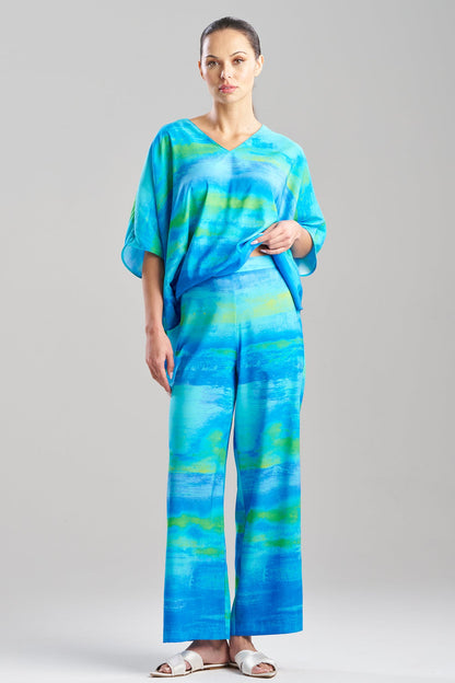 NATORI Aurora Printed Satin Pants