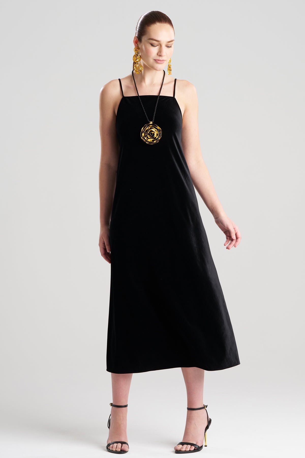 NATORI Natalie Velvet Slip Dress