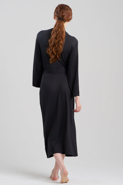 NATORI Buy Eden Rib Knit Dream Robe in Black Online