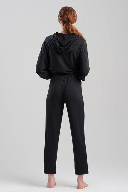 NATORI Buy Eden Rib Knit Everywhere Tapered Pants in Black Online