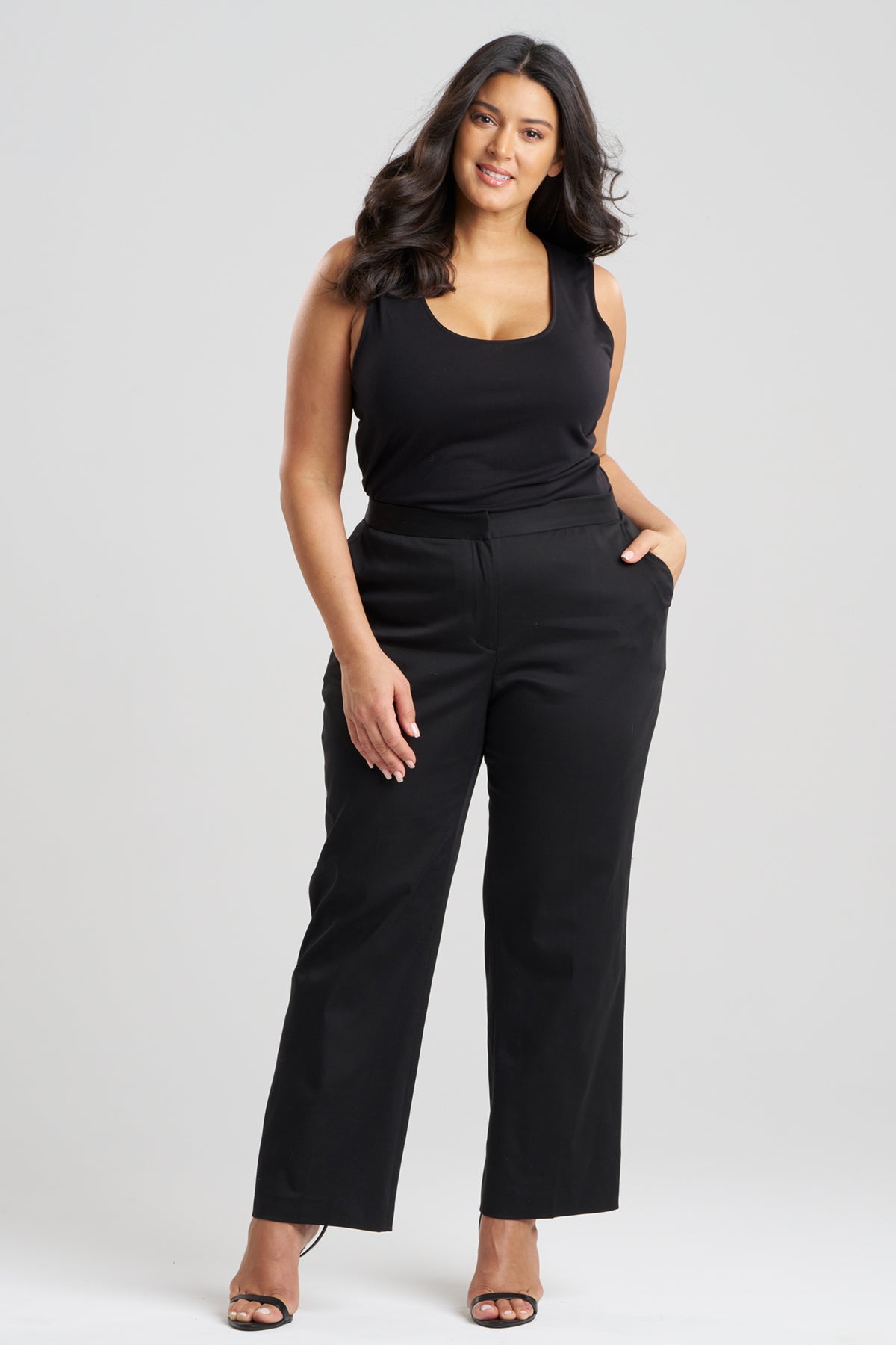 NATORI Cotton Chino Front Zip Pants