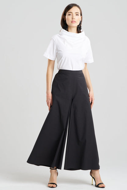 NATORI Tech Cotton Taffeta Palazzo Pants