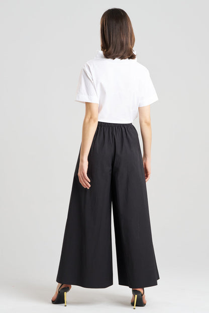 NATORI Tech Cotton Taffeta Palazzo Pants