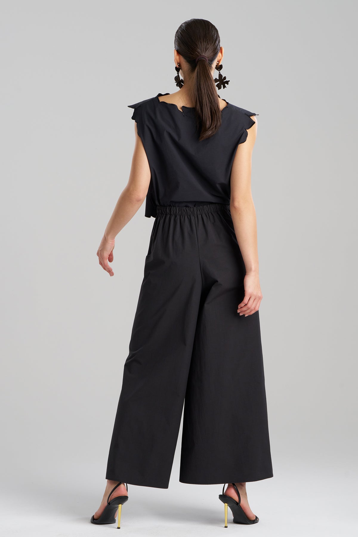 NATORI Tech Cotton Taffeta Palazzo Pants