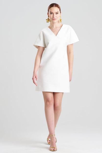 NATORI Canvas Cotton Short Sleeve Sheath Dress