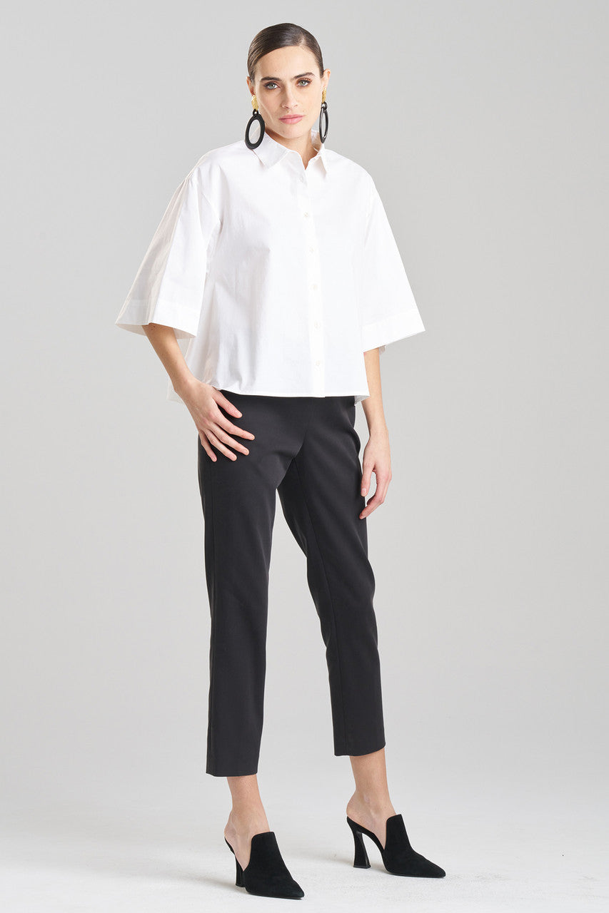 NATORI Buy Cotton Poplin Trapeze Shirt in White Online
